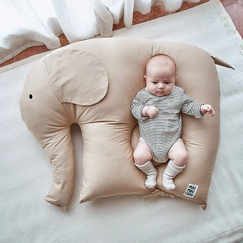 Модная милая детская подушка 90x70 см для младенцев плюшевая игрушка-слон