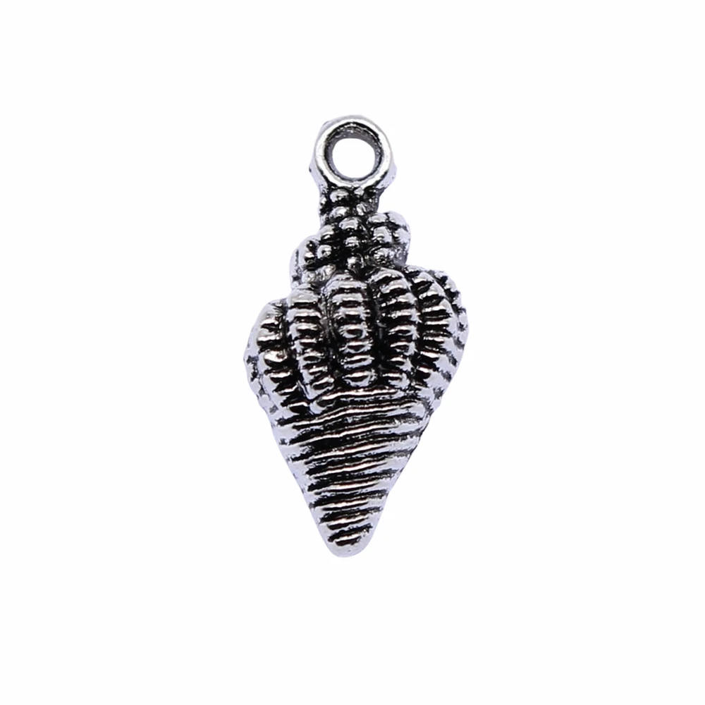 

20pcs 19x10mm Antique Silver Color Conch Charms Pendant For Jewelry Making DIY Jewelry Findings