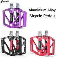 swtxo road mountain bike pedals mtb bicycle flat pedals aluminum 916 sealed bearing ultralight for road mountain bmx mtb bike