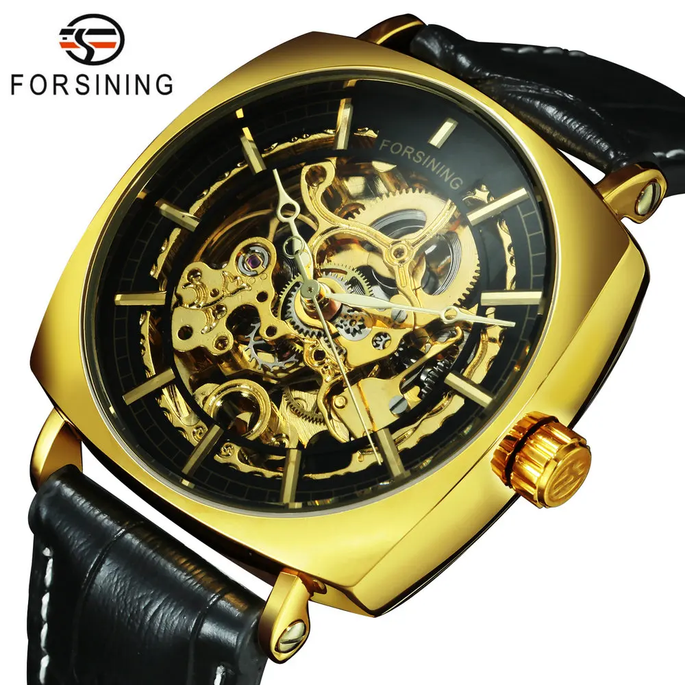 Часы наручные FORSINING Мужские механические брендовые Роскошные модные деловые с