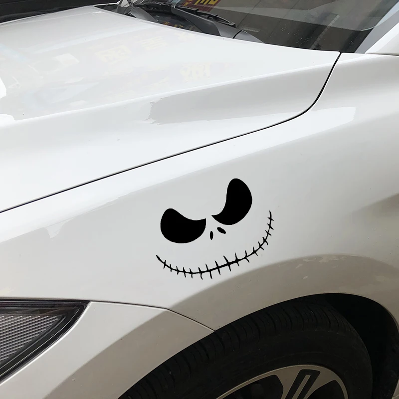 

Interesting Jack Skellington Smilecar Palms Car Stickers Motorcycle Decals Waterproof Windshield Decals PVC 12cm X 17cm