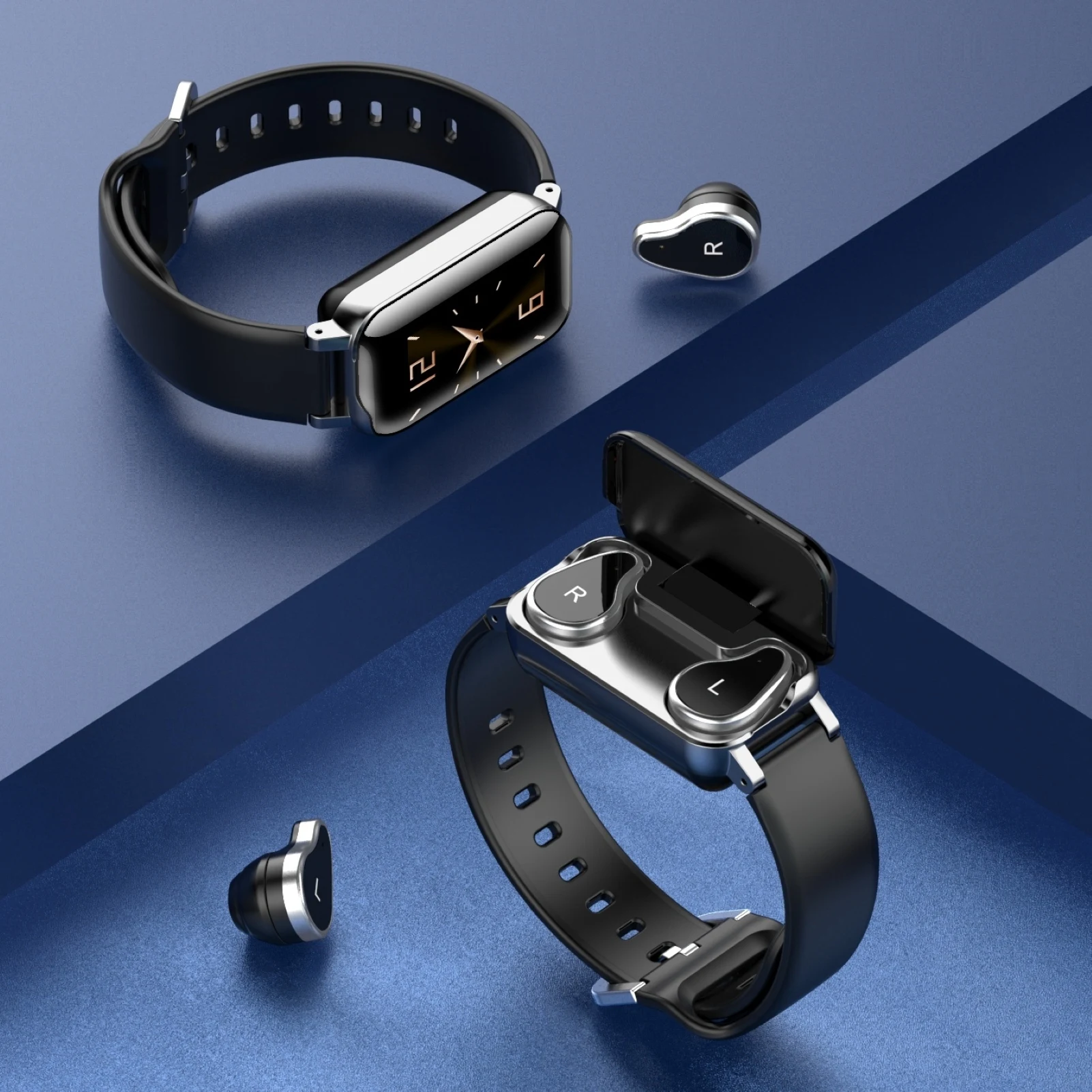 T89 TWS Bluetooth 5 0 наушники Смарт часы музыкальный плеер шаги мониторинг сна