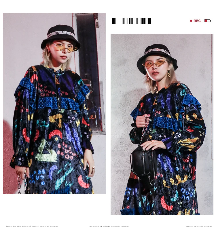 Max LuLu модная Корейская одежда осенние женские бархатные уличные Женские Элегантные Цветочные Длинные Платья повседневные Лоскутные Платья
