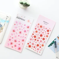 kawaii sakura paper decorative stickers diy handbook peripheral albums diary creative stationery stickers