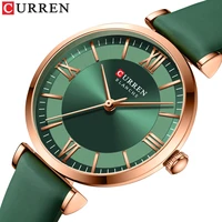 luxury brand curren 2021 new watches for women fashion quartz leather clock elegant dress bracelet wristwatch with leather strap