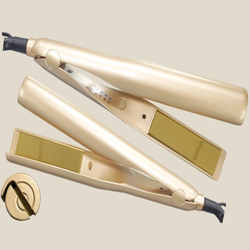 Плойка для волос 2 в 1 утюжок выпрямления и гофрирования влажного сухого цвета со