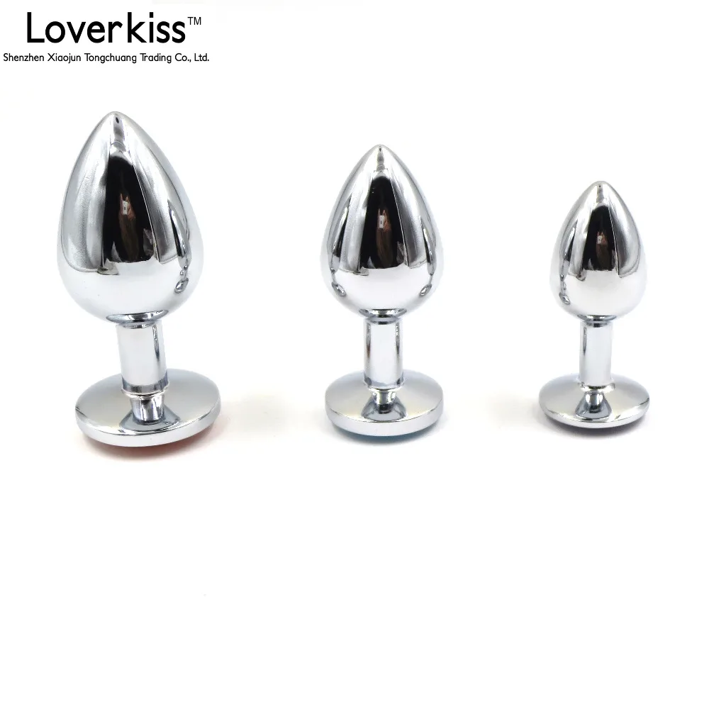 Loverkiss 3pcs/lot Fetish Bondage Ass Plug Stainless Steel Anal Butt Set Dilator Sex Toys for Beginner Plugs Kit | Красота и здоровье