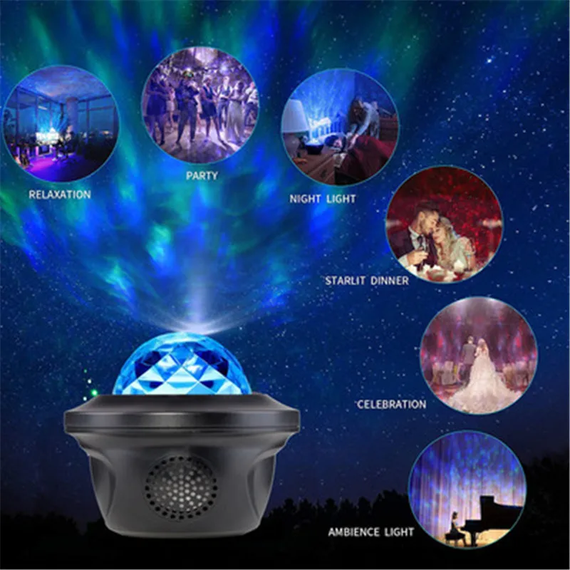 

USB LED Colorful Starry Kid's Night Light Music Starry Sky LED lamp Projector Light Bluetooth Galaxy Projector Light Decoration