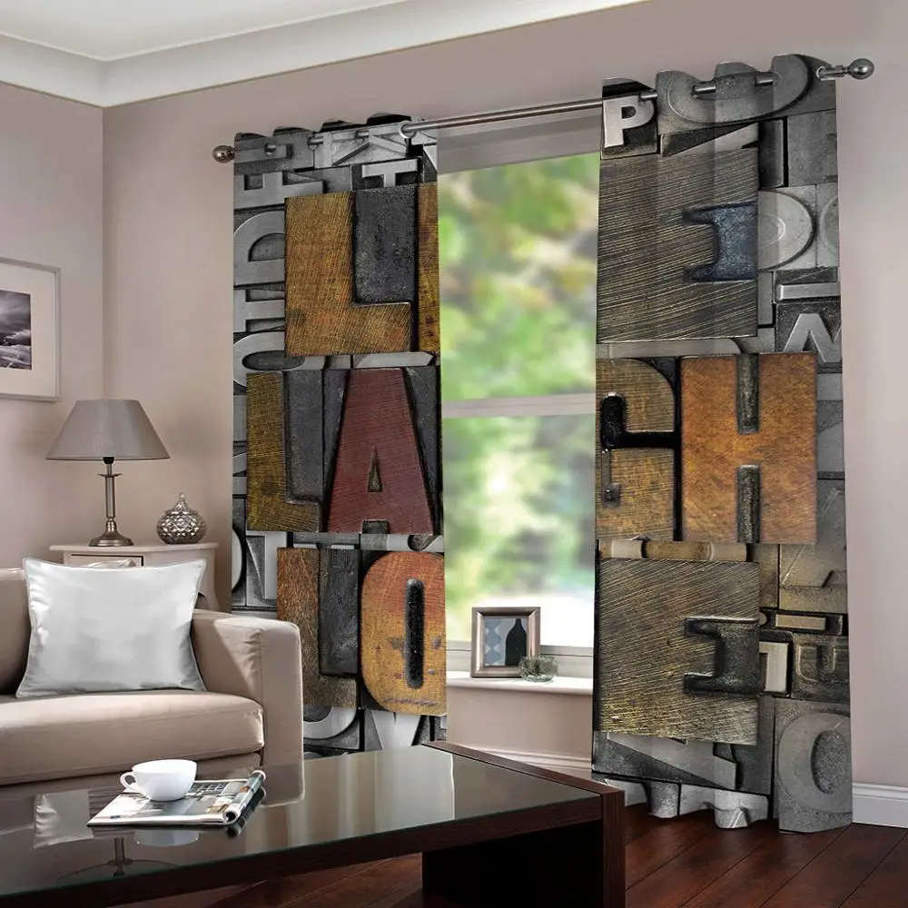 Занавески из ткани с 3D принтом занавески для гостиной и спальни 2 панели | Дом сад