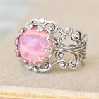 Женские Классические розовое кольцо с кристаллом Свадебные Кольца для невест, рождественский подарок для женщин ювелирные изделия, обручальное кольцо, ювелирные изделия