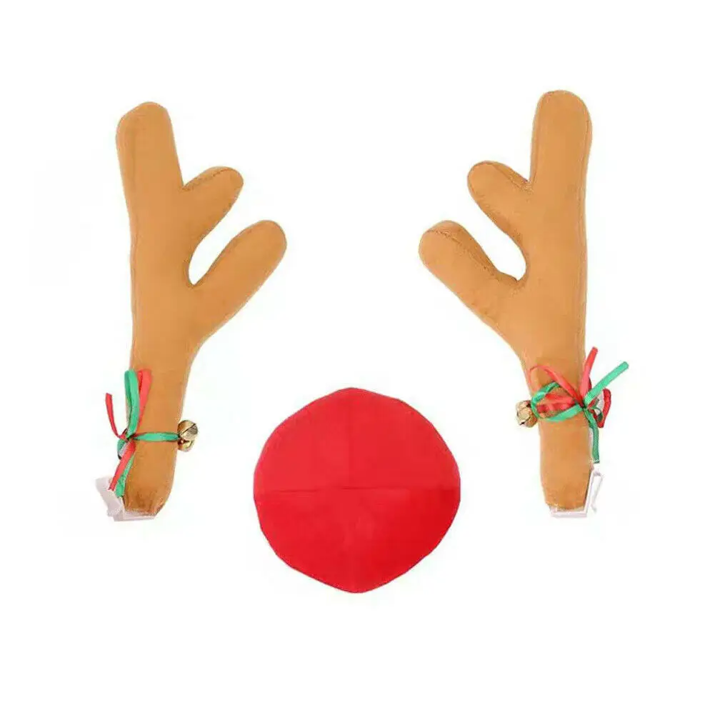 Бежевый Модный бренд, новинка,, рога, красный нос, Rudolph, олень, автомобиль, костюм с грузовиком, Рождественское украшение - Цвет: Бежевый