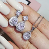 2pcs pack 2021 new luxury 925 sterling silver dubai wedding for women lady anniversary gift jewelry bulk sell j5966