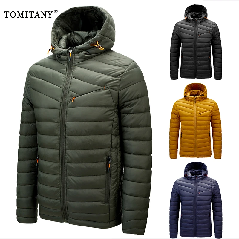 New Arrive Parkas Jacket Men Hooded Solid Color Jacket Men Fashion High Quality Autumn Winter Parka Coat Jacket Warm Male Jacket