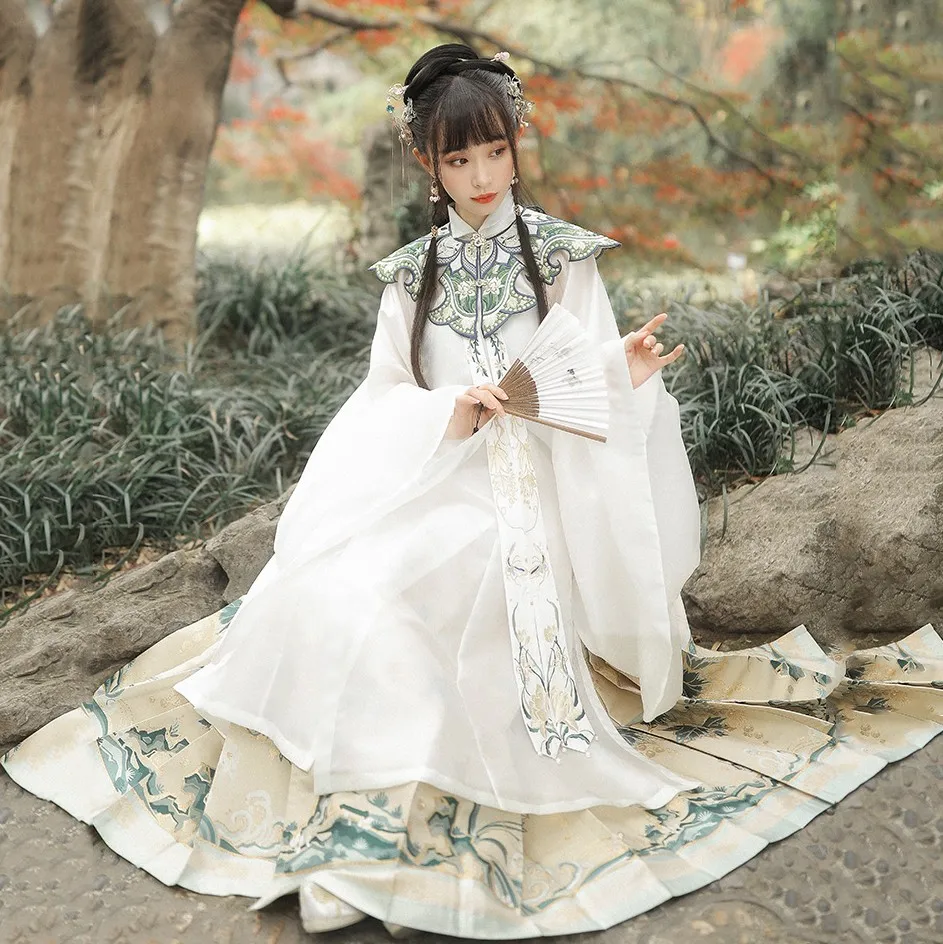 

Женское платье ханьфу, одежда для восточных танцев, китайский традиционный костюм для народных танцев с вышивкой, сказочный костюм Exquiaite дл...