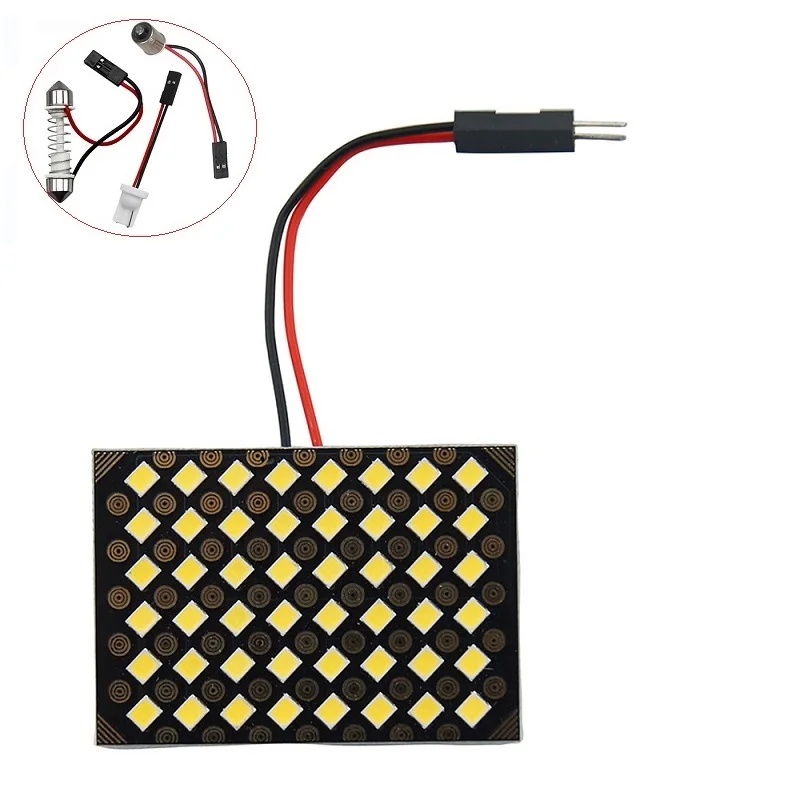 

Новый супер яркий светодиодная панельная лампочка купольный светильник для чтения в салоне автомобиля, автомобильный светильник на крышу с адаптером T10 W5W BA9S C5W Festoon 3