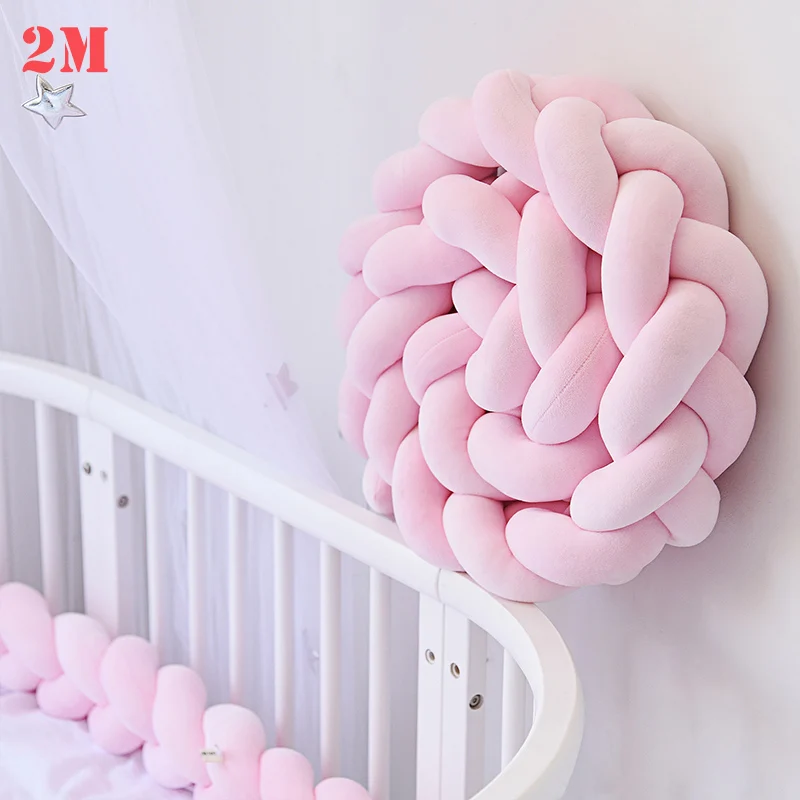 2M 7G 1 шт., 2 м/3 м, для новорожденных, детская кроватка, бампер, кровать, бампер, узел, декор для детской комнаты, для новорожденных, кровать, бампер, длинная плетеная Подушка, узел, кроватка - Цвет: 2M 7G