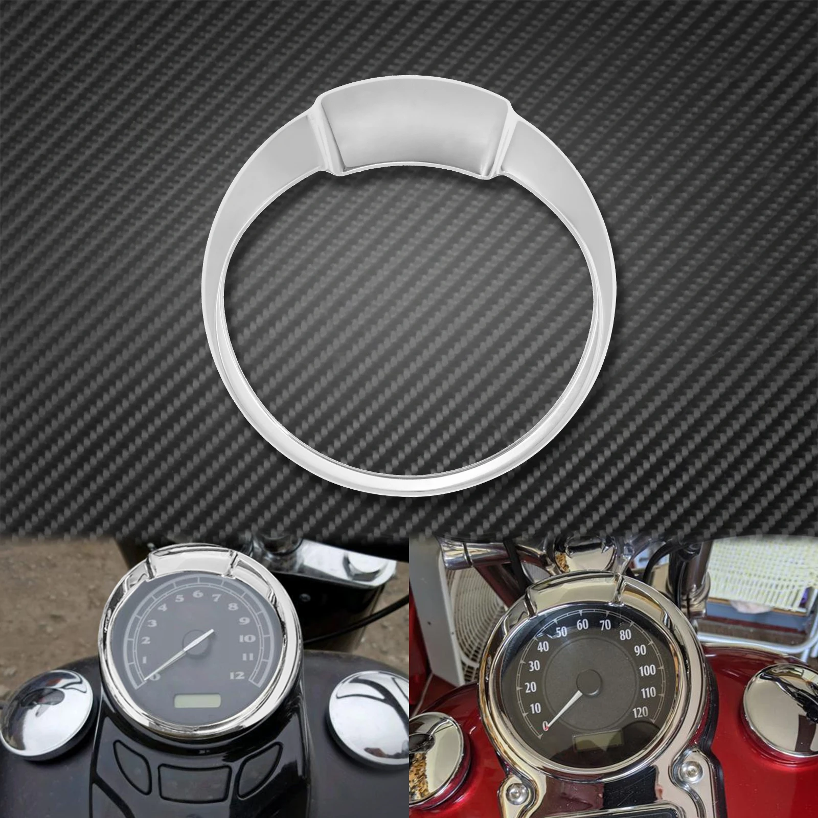 

Мотоцикл 5 "Хромированная накладка спидометра кольцо ободок козырек крышка для Harley Touring Dyna Road King FLHR Switchback FLD Softail Slim