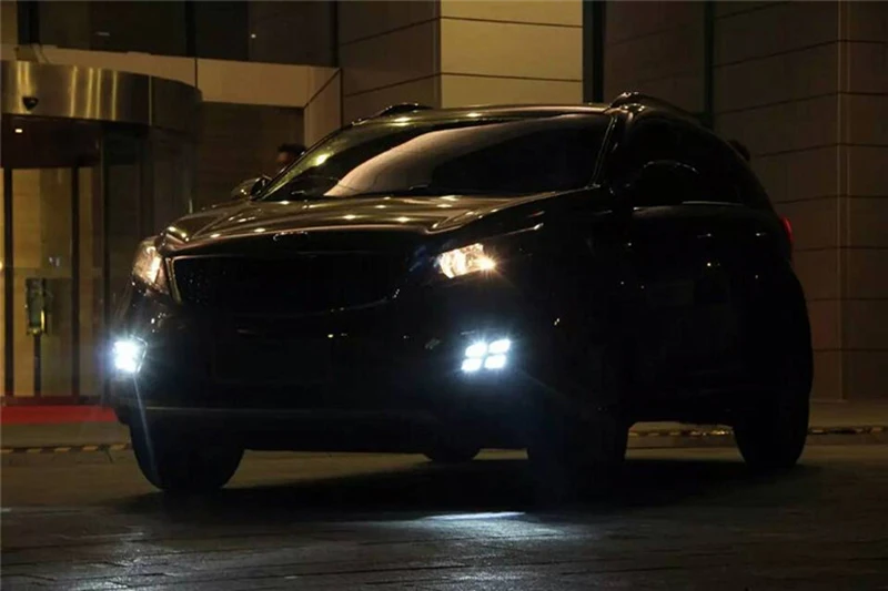 2 шт. ABS дневные ходовые огни для KIA Sportage 2010 2013 белый + желтый указатель поворота