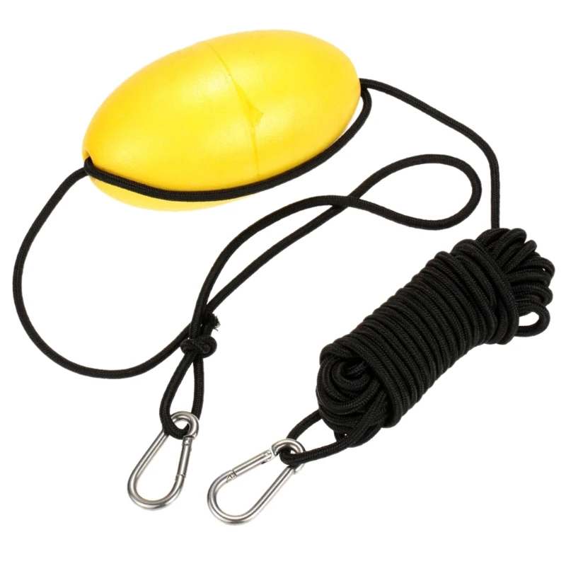 

RXBC 30ft Marine Rope Tow Line Harness Buoy Ball Float Leash & Stainless Steel Hook for Fishing Drift Anchors System