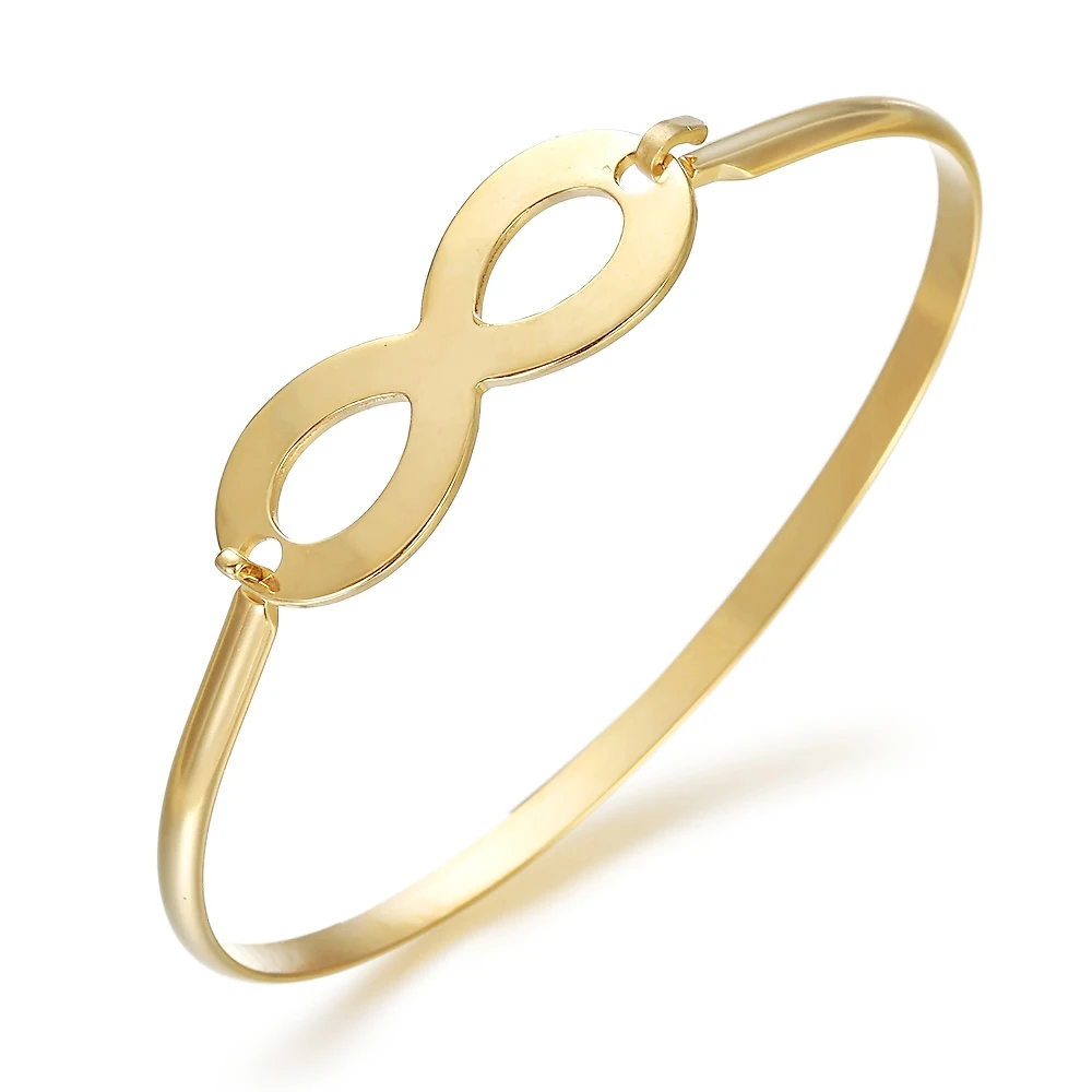 3 мм тонкий очаровательный модный браслет из нержавеющей стали полые цифры 8