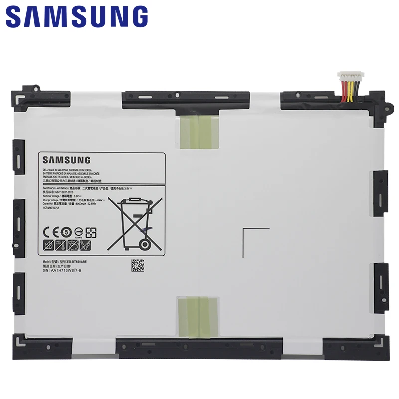 Samsung-bater&iacute;a Original para tableta Galaxy Tab A 9,7, EB-BT550ABE de 6000mAh, SM-T550 de 9,7 pulgadas, T555 /S, P351-1