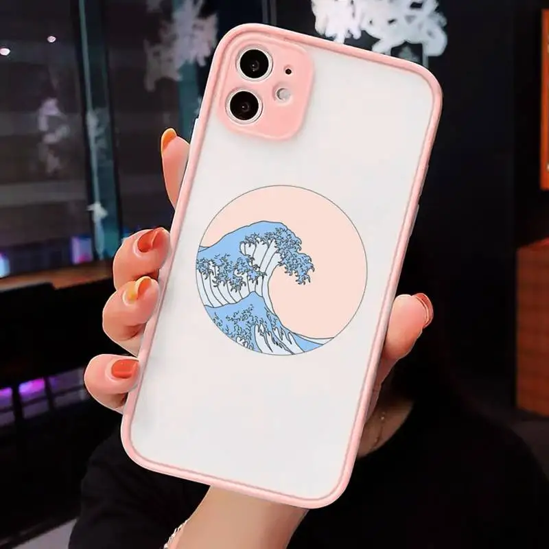 

The Great Wave off Kanagawa Phone Case Matte Transparent for iPhone 7 8 11 12 s mini pro X XS XR MAX Plus cover funda