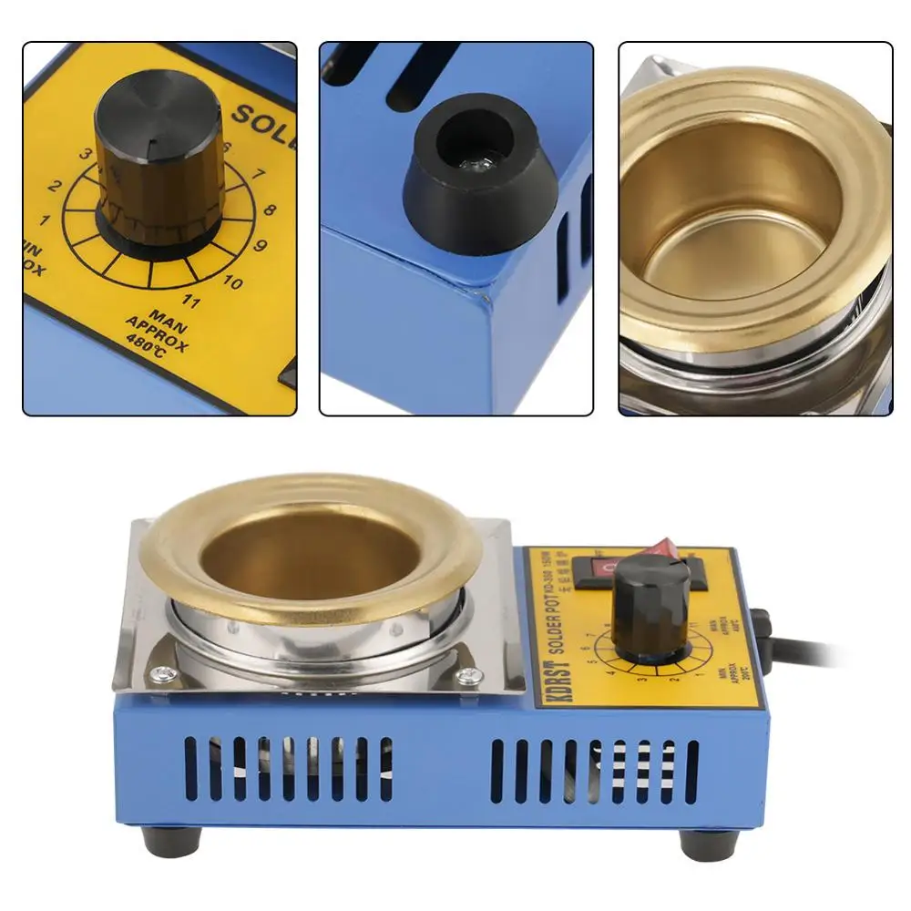 150W Бессвинцовая припойная горшок Пайка и Распайка Титан пластины 50 мм 200 450
