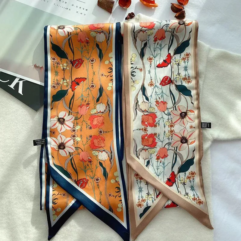 

2021 new small ribbon silk scarf for women