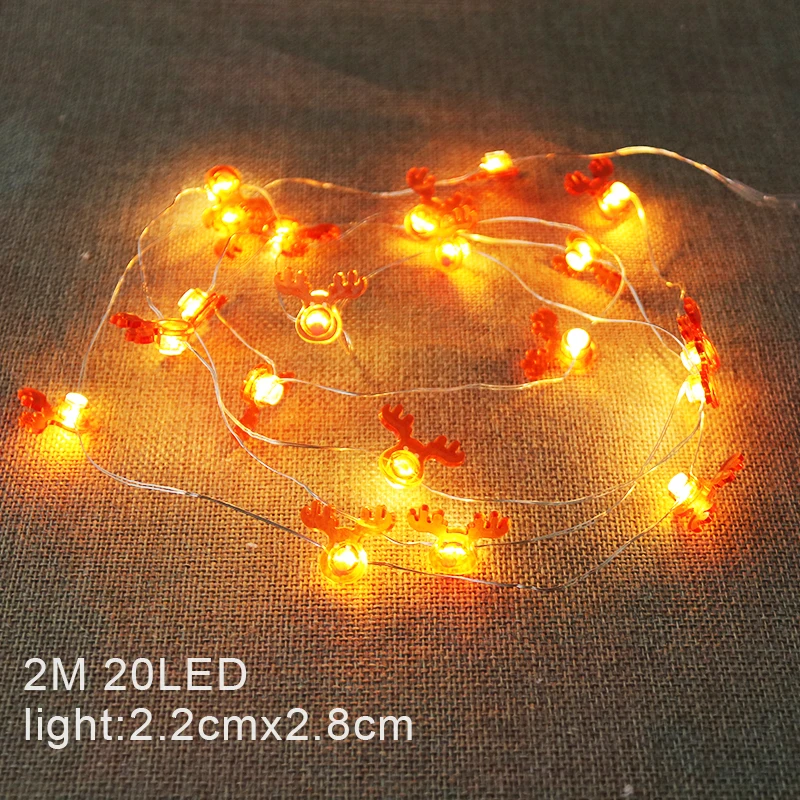 

2M Snowflake Santa Claus LED Garland String Lights Merry Christmas Decoration for Home Xmas Tree Ornament Navidad Natal New Year