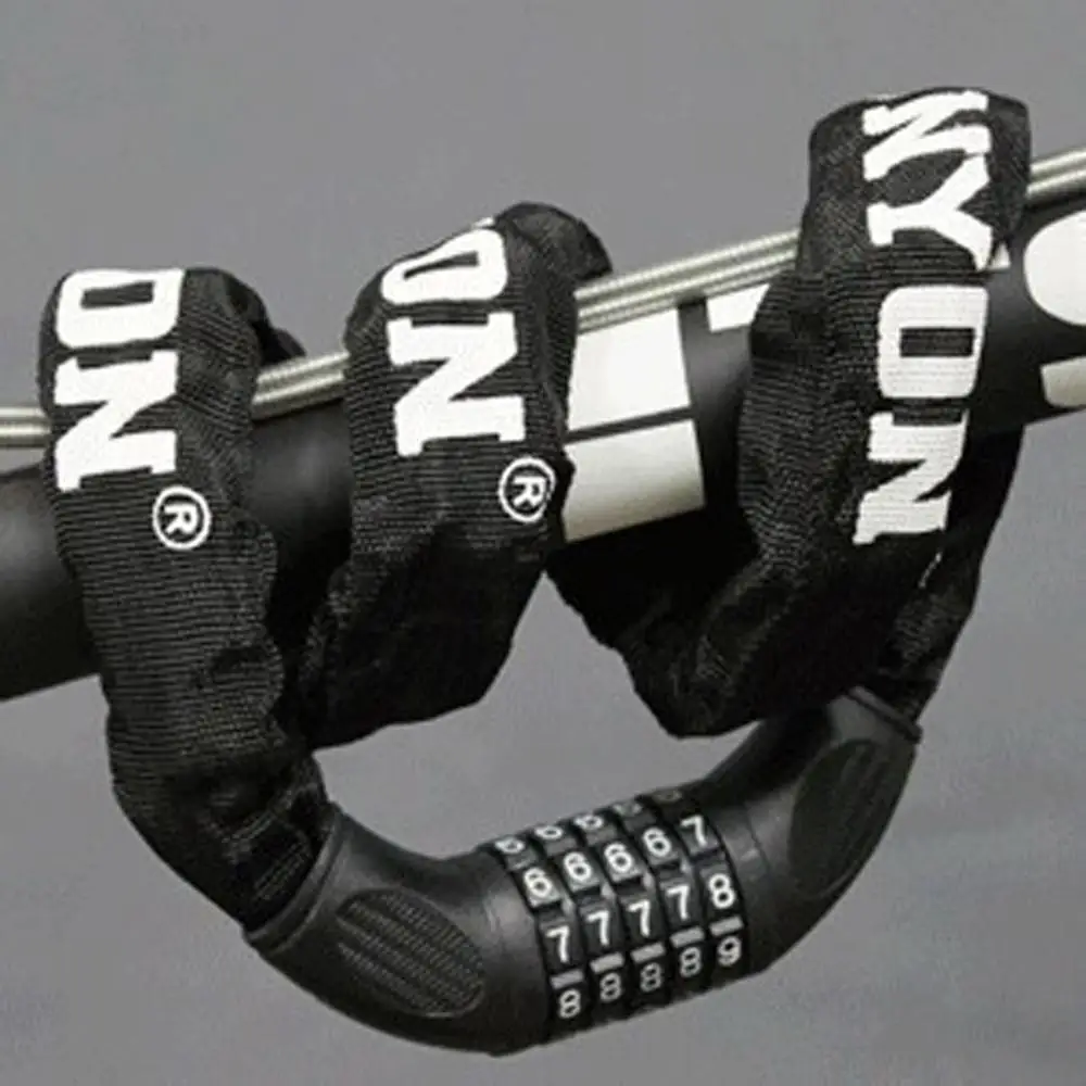 Велосипедный замок с кодовым замком длинная защитная цепь 5 цифр противокражная