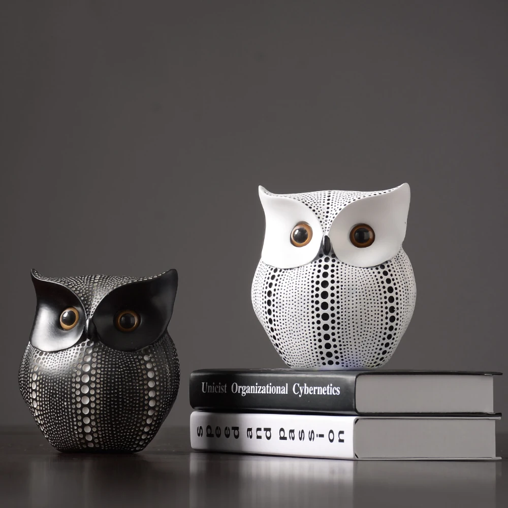 

Nordic owl resin ornaments animal creative art living room TV cabinet porch home soft decoration crafts Statuettes Sculpture