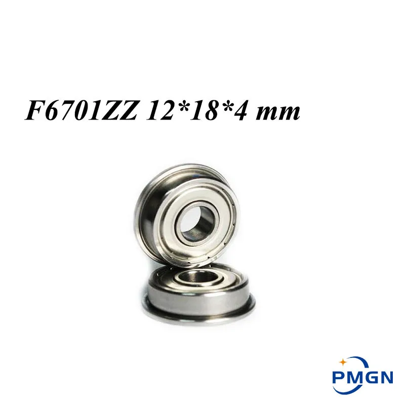 

High quality 10pcs ABEC-5 F6701ZZ F6701 ZZ F6701Z 12*18*4 mm 12x18x4 mm Metal Double Shielded flanged Bearing Ball Bearings