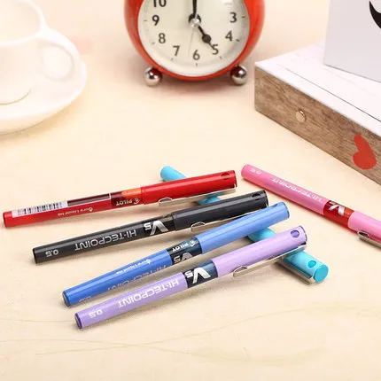 12 шт. пилот BX V5 на водной основе прямые жидкости с гелевыми чернилами Stylo Kawaii