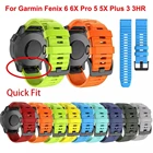 Ремешок силиконовый для Garmin Fenix 6 6S 6X Pro 5 5X 5S Plus 3HR 935 745 Fenix6 Fenix5 Watch Easyfit, 262220 мм