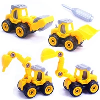 disassembly engineering cars mini diecast plastic car construction vehicle excavator model toys for children with toy boys gifts