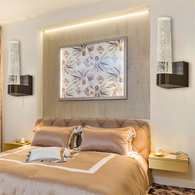 Современные Настенные светильники OUFULA хрустальное бра светодиодный светильник