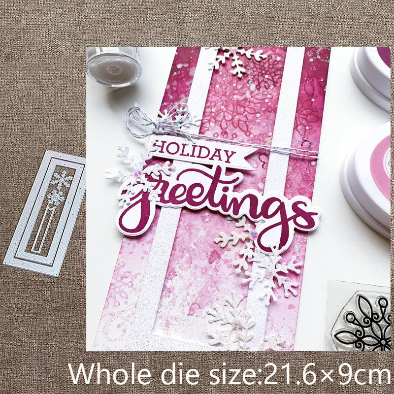 

New Design Craft Metal stencil mold Cutting Die Winter Frames Slimline scrapbook die cuts Album Paper Card Craft Embossing