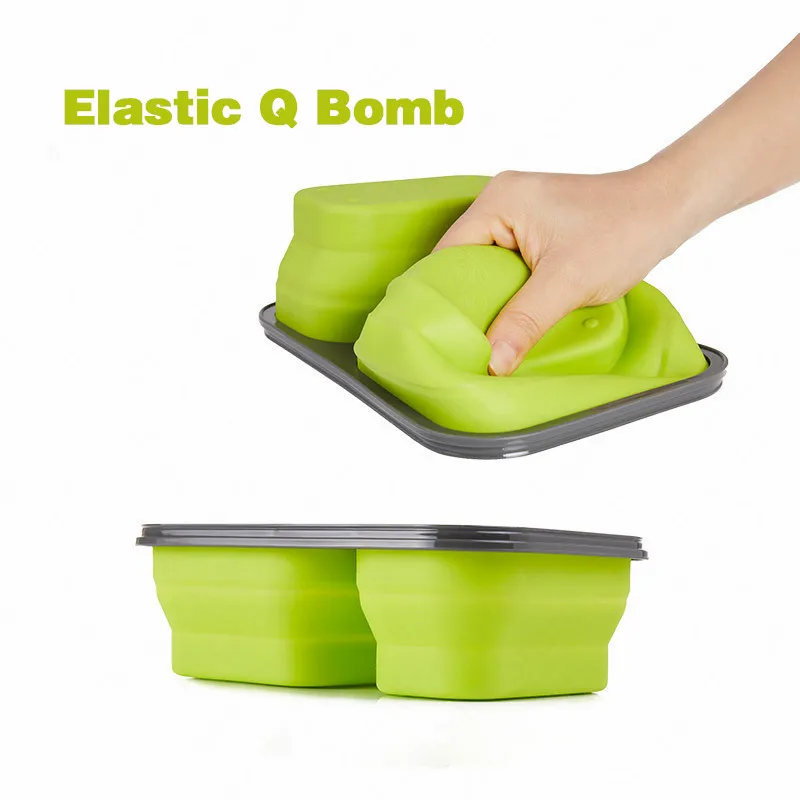 Naturehike Camping Tablewares Folding Portable Lunch Box Safe Silicone Separate Boxes Travel Office Outdoor Picnic | Спорт и