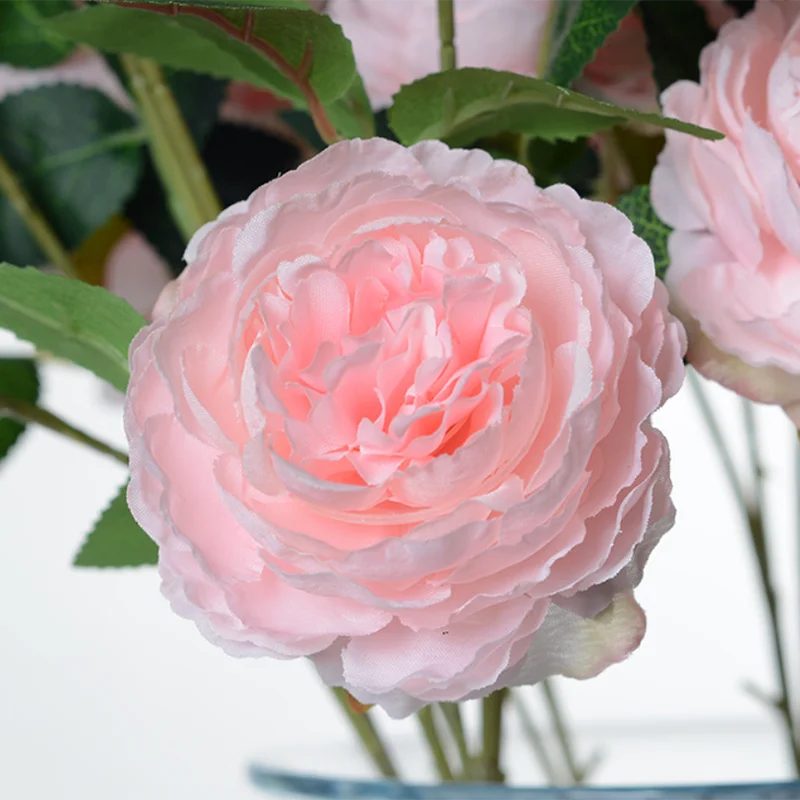 65 см Высокое качество 3 головки Пион Искусственные Шелковые цветы для украшения