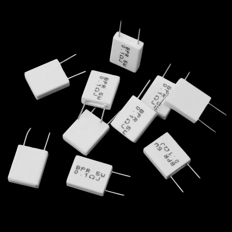 

10 pcs 0.1R 5 W 5% Cement Resistor 0.1Ohm Non-Inductive Resistor BPR56 E56B