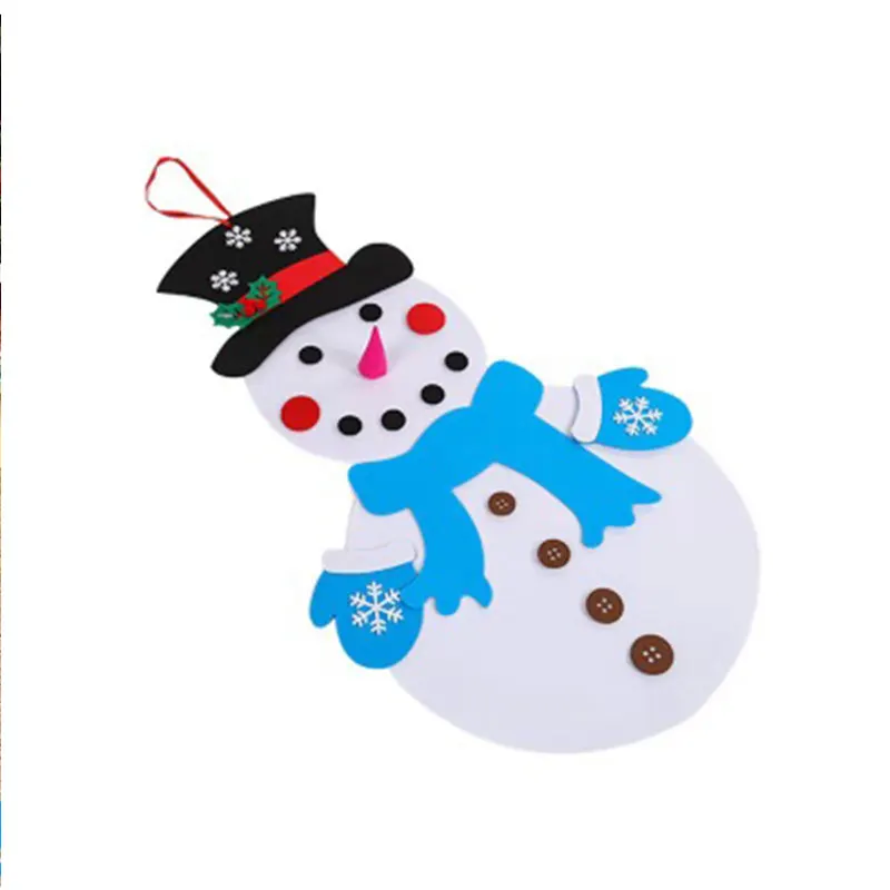 DIY фетровые рождественские подарки снеговик наклейки на стену детские игрушки