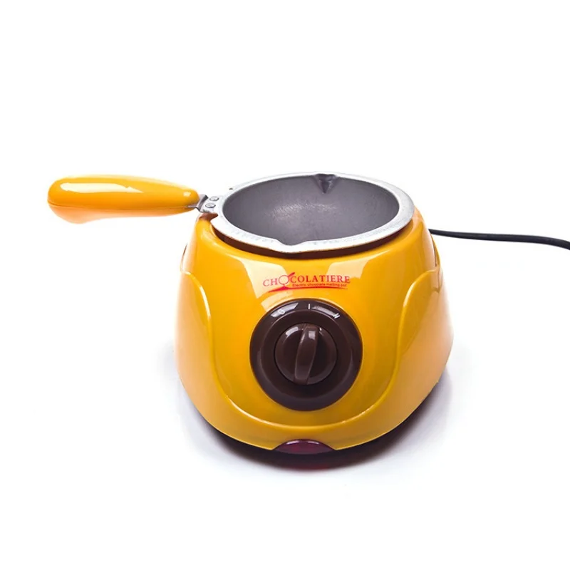 

220V Yellow Mini Single Cylinder Electric Chocolate &Soap Melting Furnace For Household Chocolate Pot EU/AU/UK Plug