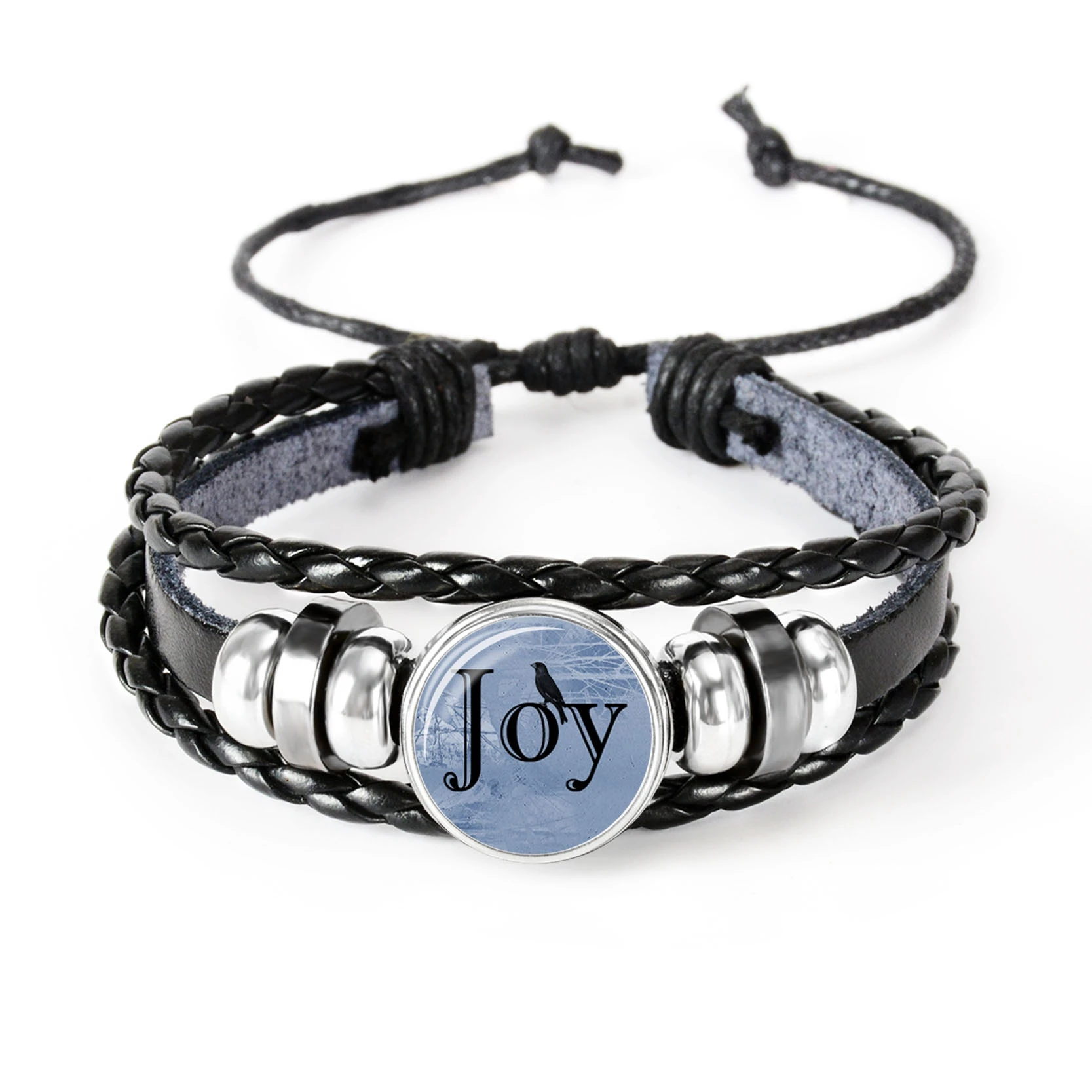 Браслет Angel Love ручной работы плетеный выпуклый стеклянный браслет модный черный