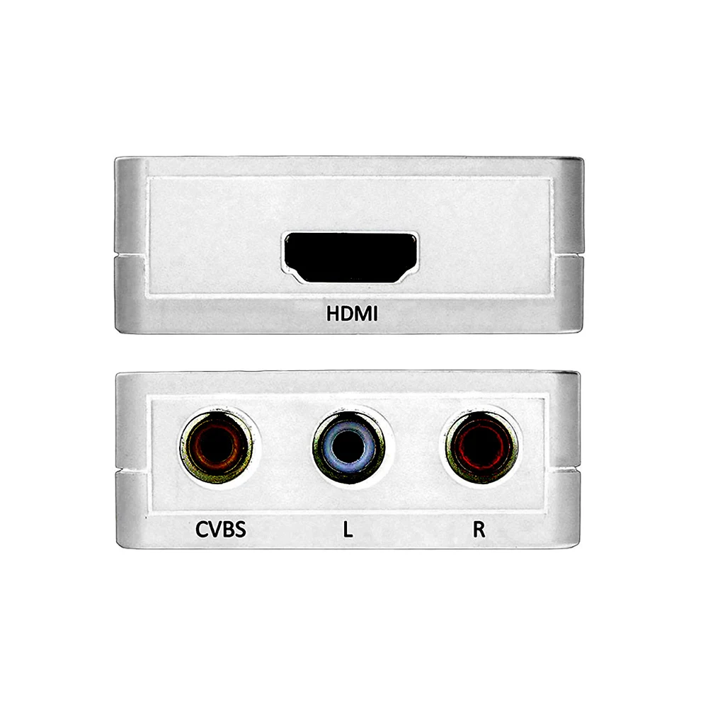Mini AV to HDMI-compatible Video Converter Box RCA CVBS Adapter for HDTV TV PS3 PS4 PC DVD Xbox Projector | Электроника
