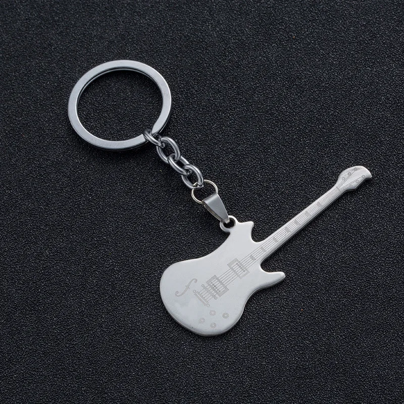 Подвеска в стиле панк музыкальная гитара ожерелья для женщин нержавеющая сталь