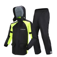 adult waterproof raincoat with hood thick fashion portable motorbike rain pants raincoat suit impermeable raincoat poncho dl60yy