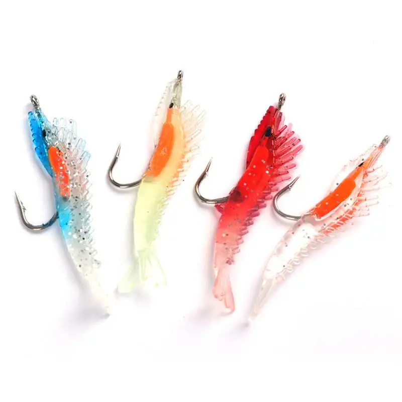 Bucket Bionic Shrimp With Luminous Bag Lead Shrimp-shaped Soft Bait Fake Sea Fishing Lure Рыбалка Accessory | Спорт и