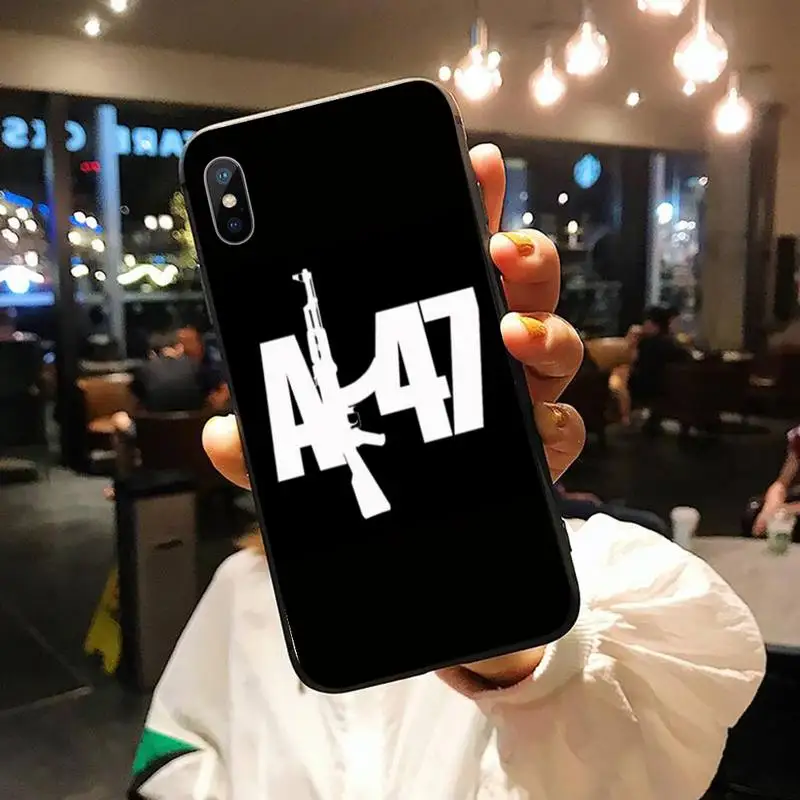 

AK47 Gun design pattern high quality luxury Phone Case funda for iPhone 11 12 pro XS MAX 8 7 6 6S Plus X 5S SE 2020 XR