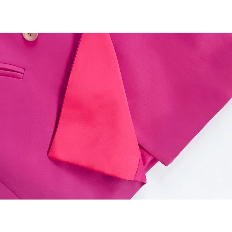 

HarleyFashion Brand Luxury Elegant Vintage Turn-down Pocket Woman Festa Synthetic Blazer