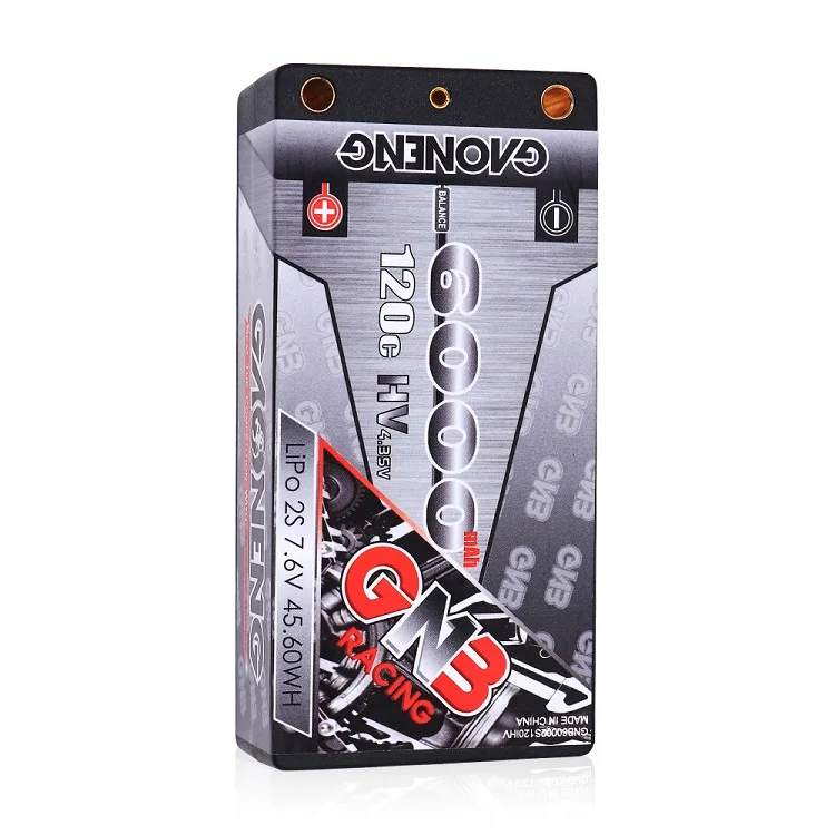 

YUKALA 6000mAh 7.6V 2s HV 120C/240C Hardcase SHORTY LiPo Battery pack for 1/10 RC Car B5M 22 RB6 22T SCT Race Car parts